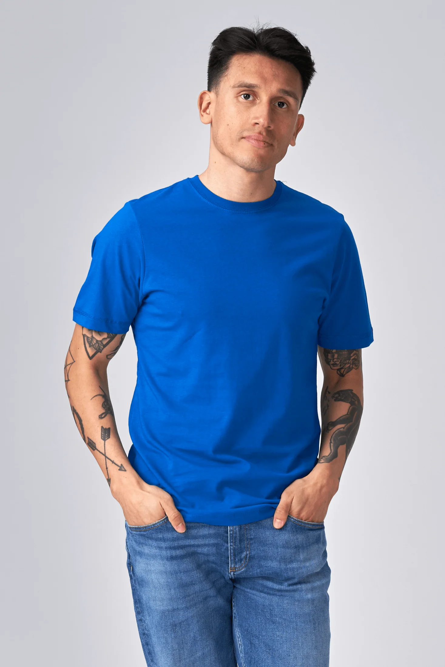 Basic T-Shirt - Blau - Image 5