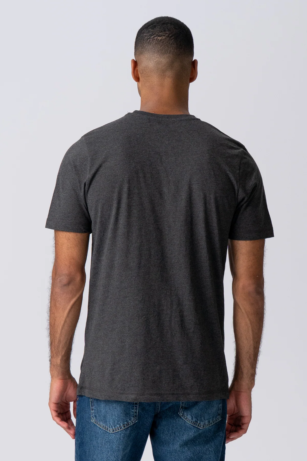 Basic T-Shirt - Dunkelgrau - Image 4