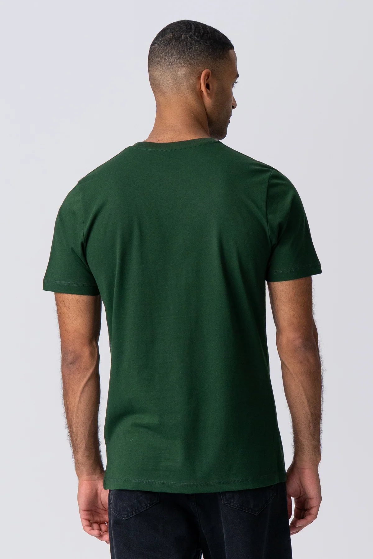 Basic T-Shirt - Dunkelgrün - Image 4