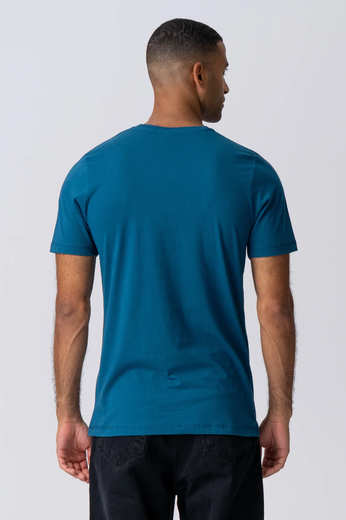Basic T-Shirt – Petrolblau - Image 4