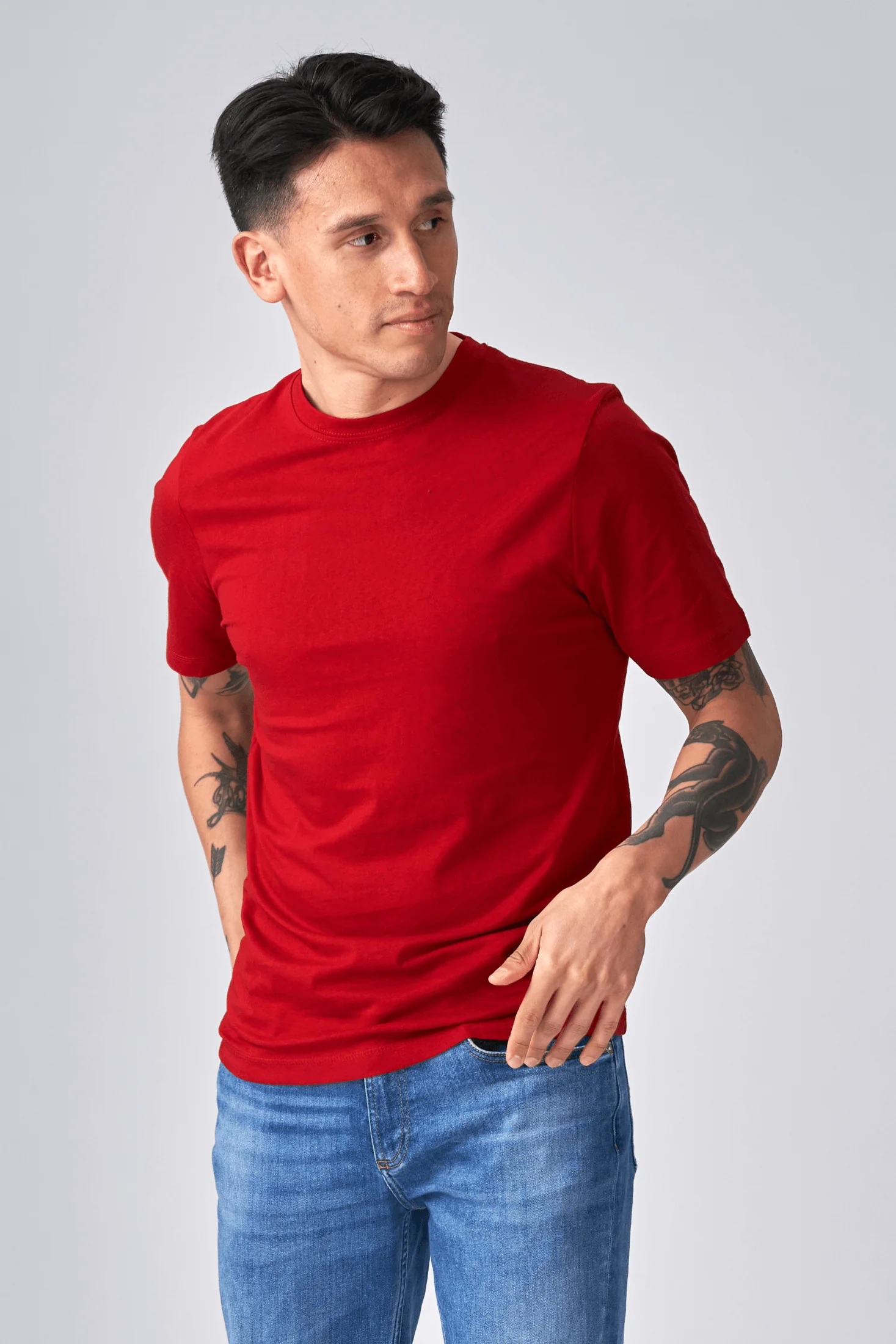 Basic T-Shirt - Rot - Image 5