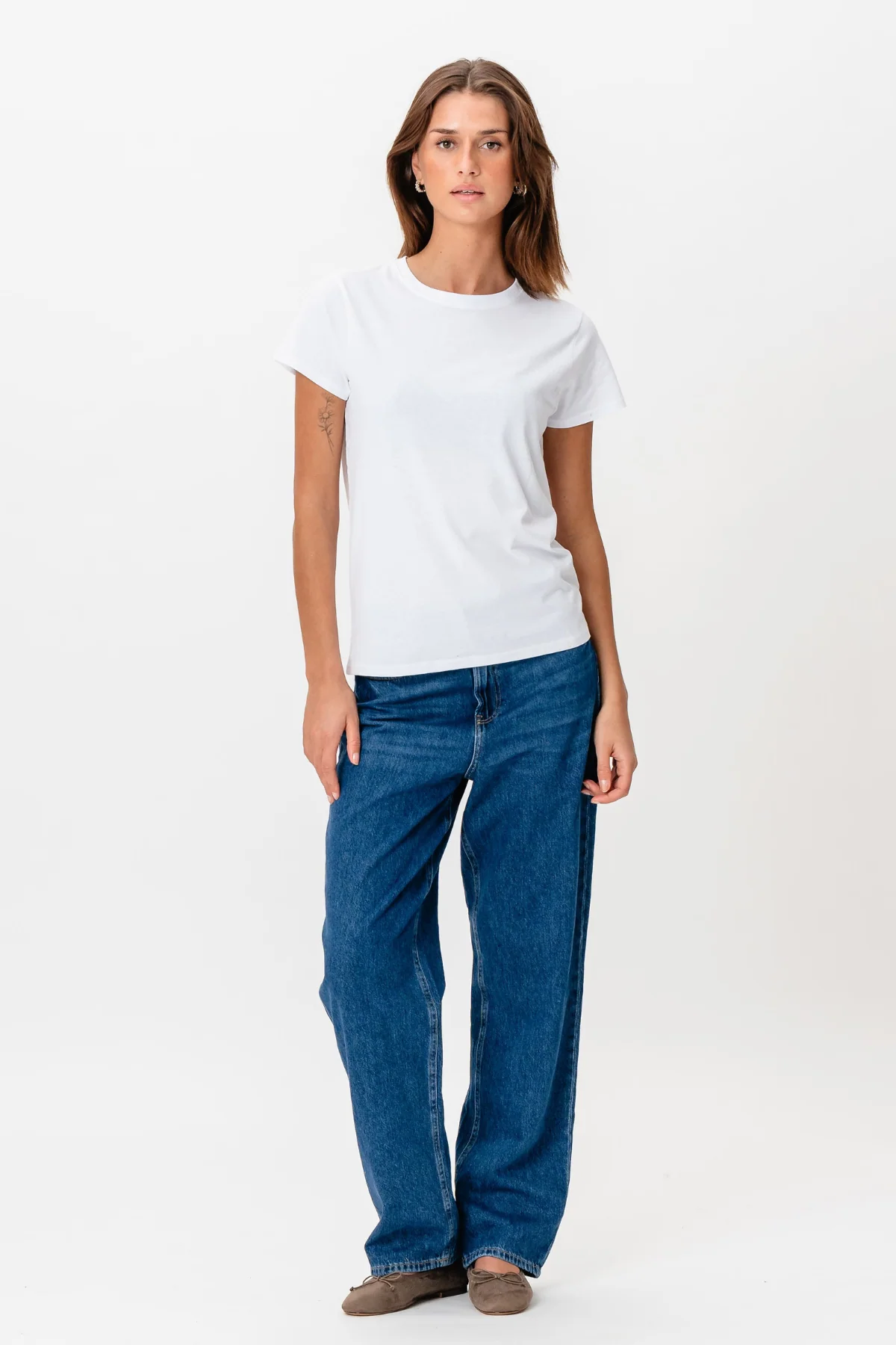 Basic T -Shirt - Weiß - Image 4