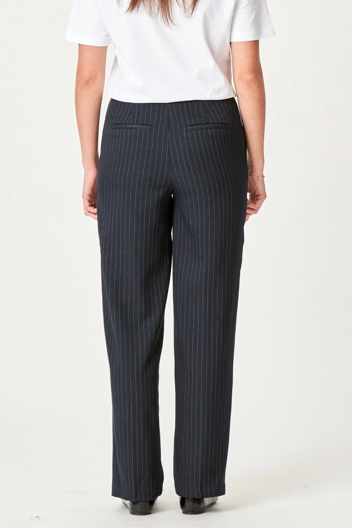 Klassischer Anzug Pants - Navy Nadelstreifen - Image 3