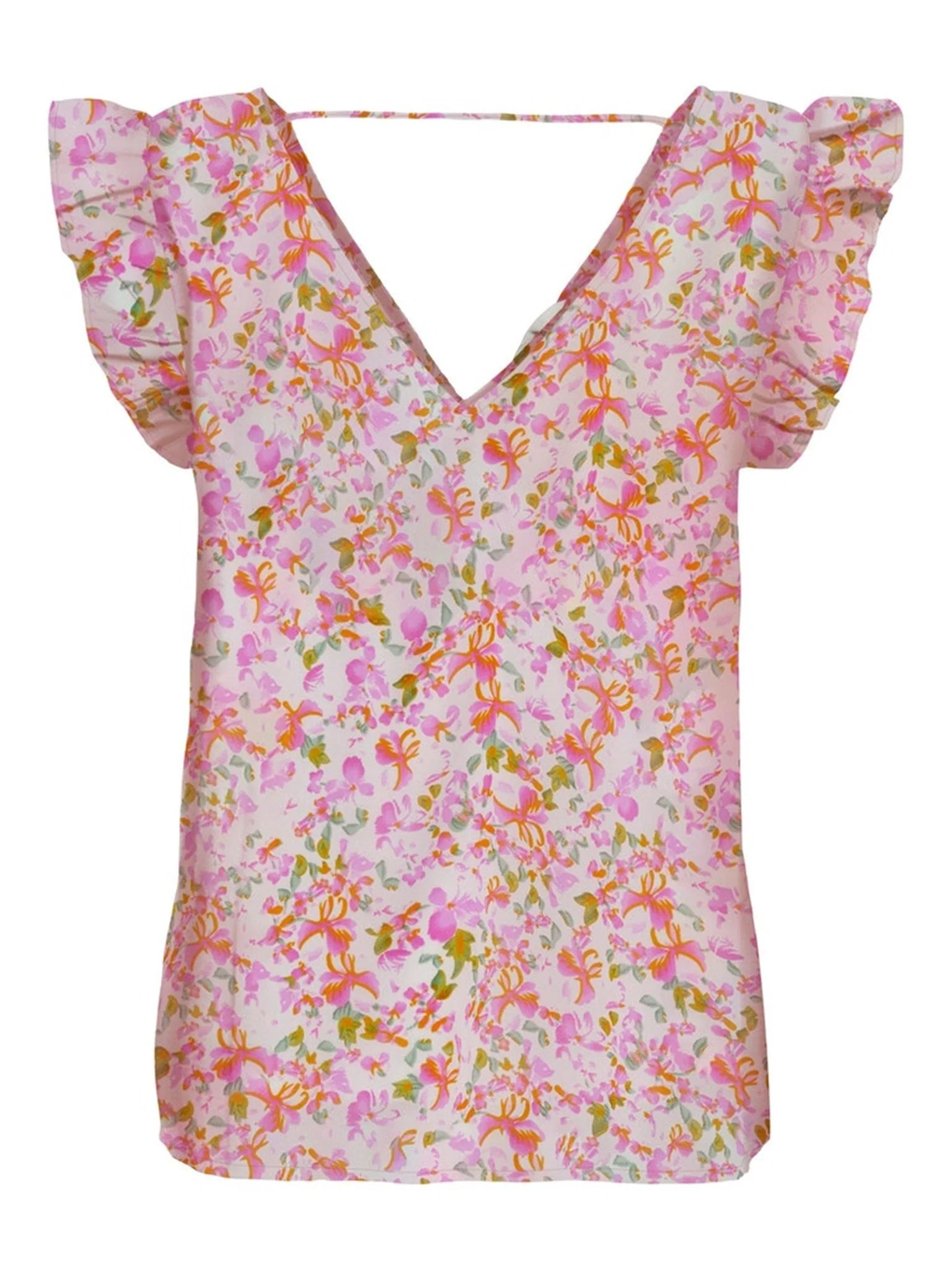 Star Frill V -Ausschnitt Bluse - Tofu Darling Ditsy - Image 3